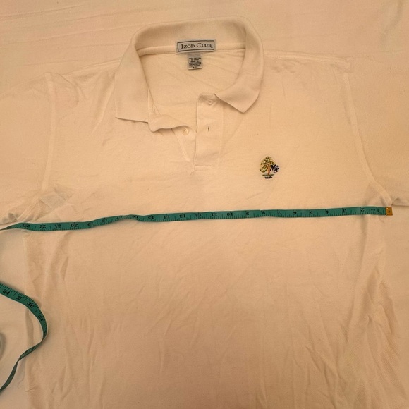 Izod‎ Club White Polo Shirt L | 90s Vintage Golf Preppy Embroidered Logo - Picture 5 of 7